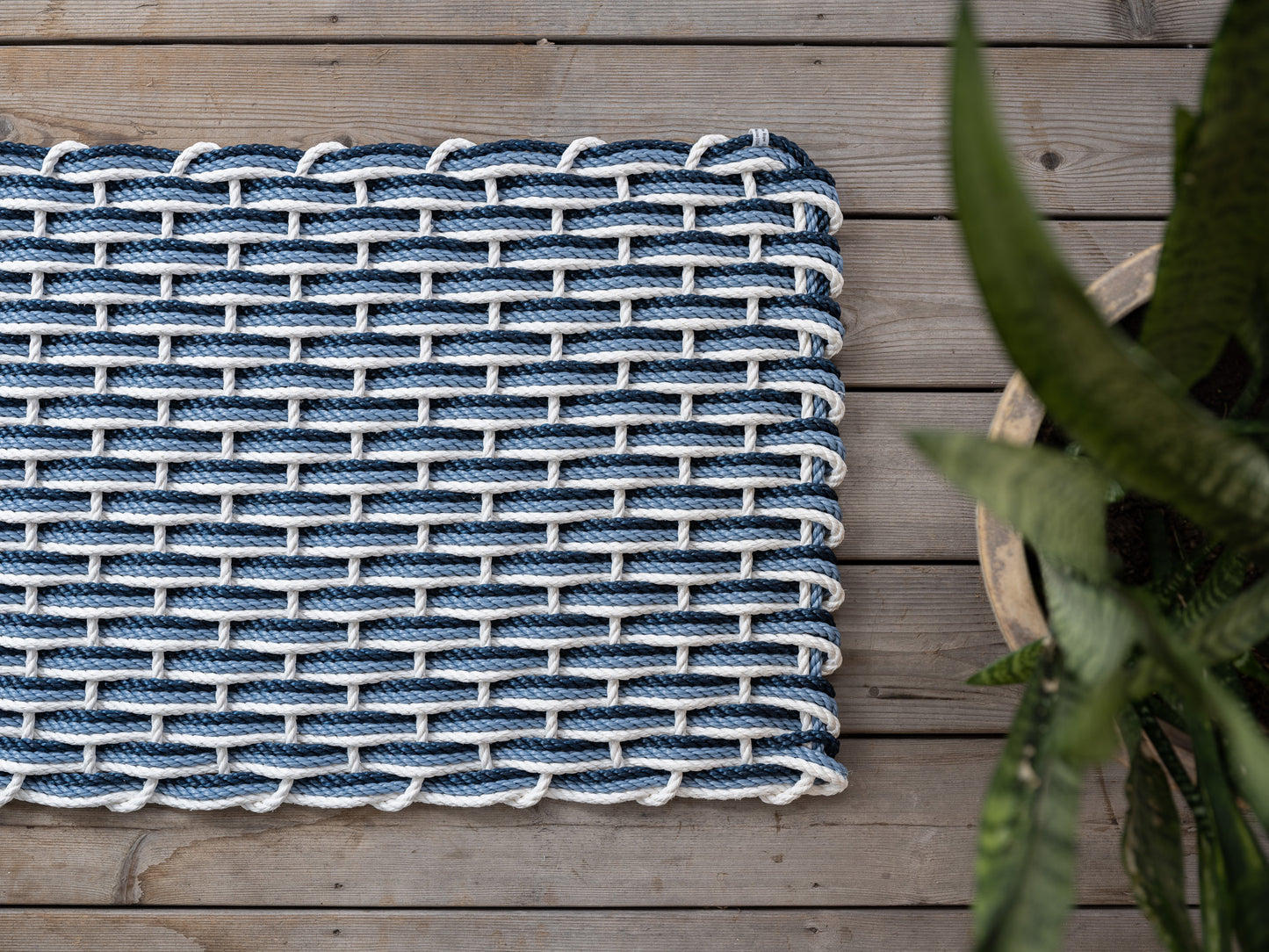 Pearl + Glacier Bay + Navy Doormat