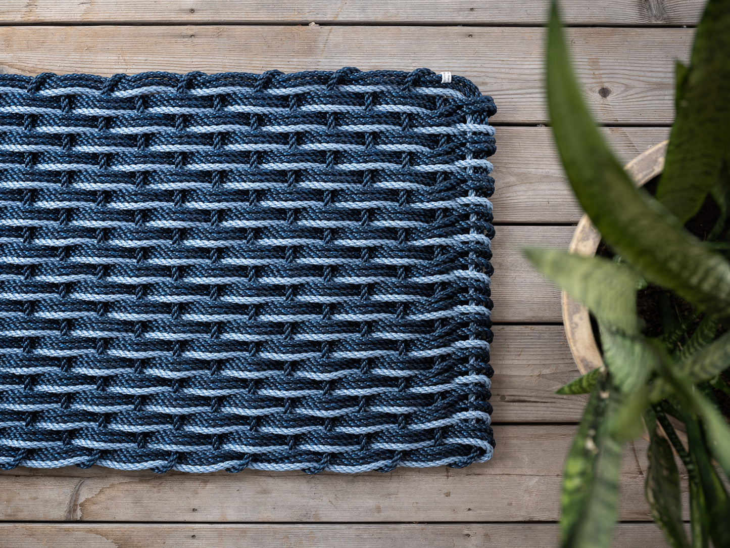 Navy + Navy + Glacier Bay Doormat