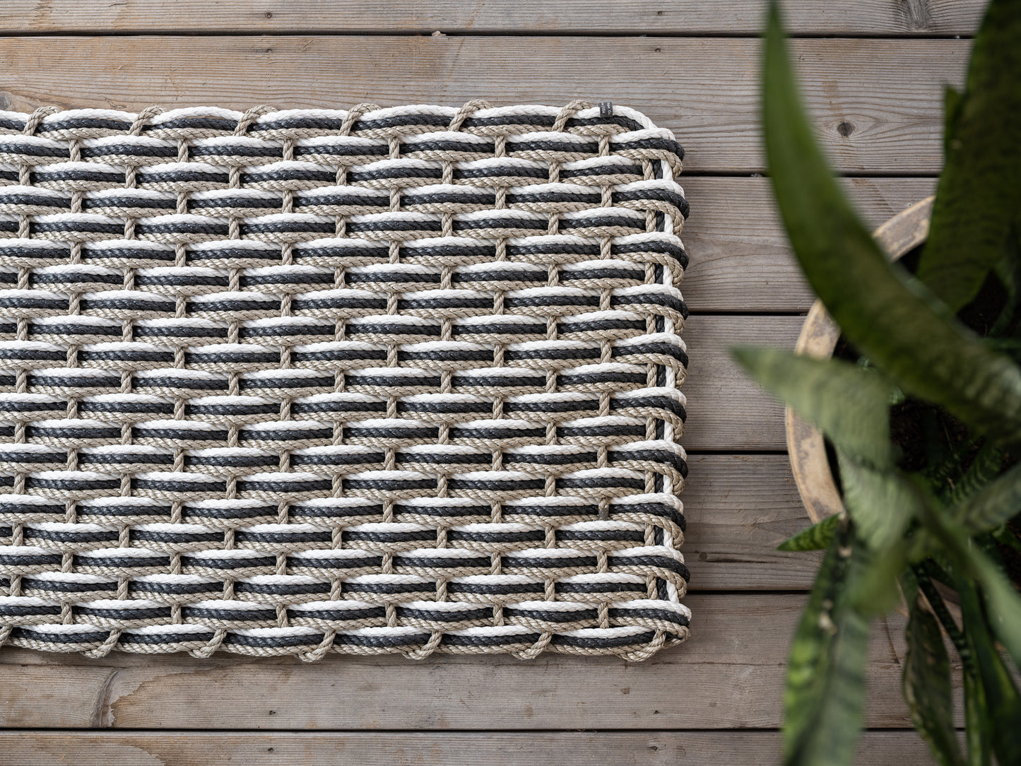 Sand + Charcoal + Pearl Doormat