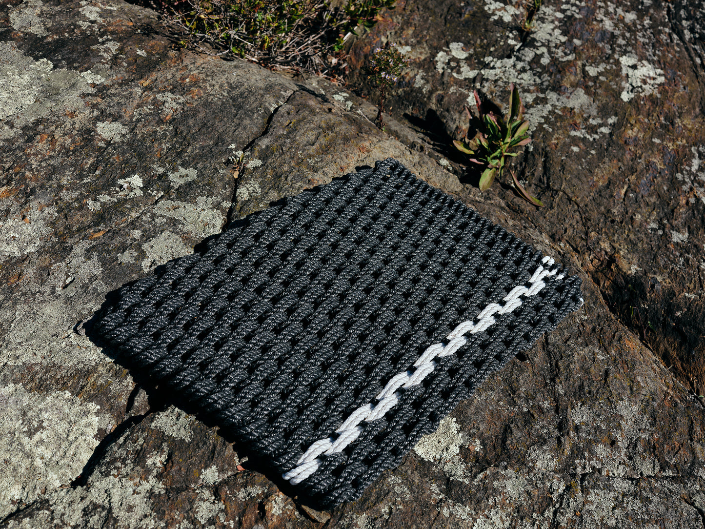 Charcoal with Pearl Stripe Doormat