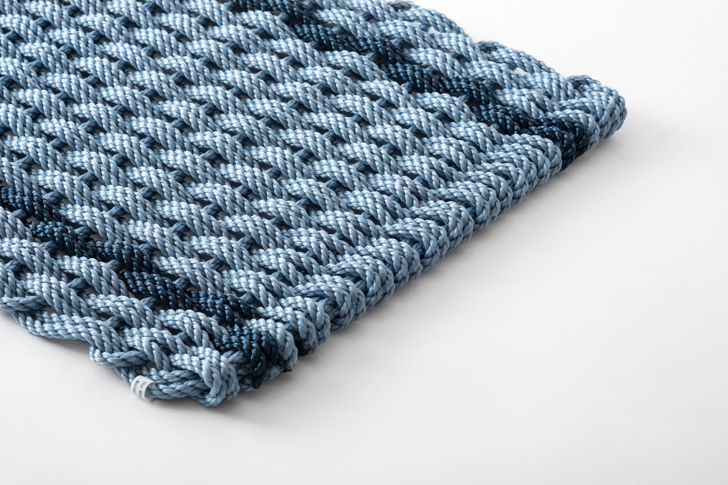 Glacier Bay with 2 Navy Stripes Doormat