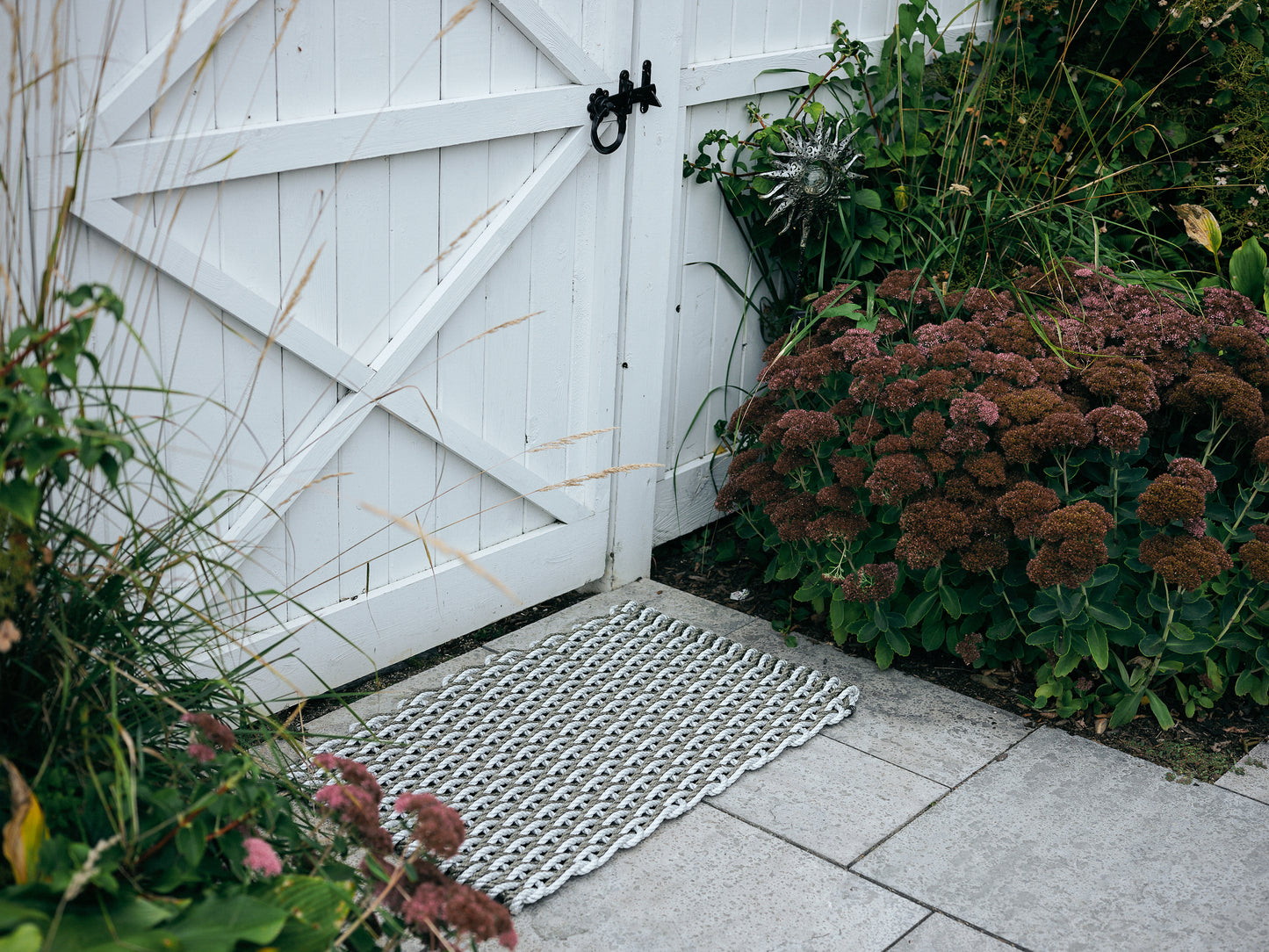 Fog Gray + Mushroom Doormat