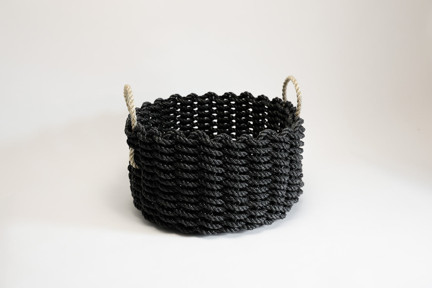 Charcoal w/Sand handles Heritage Rope Basket