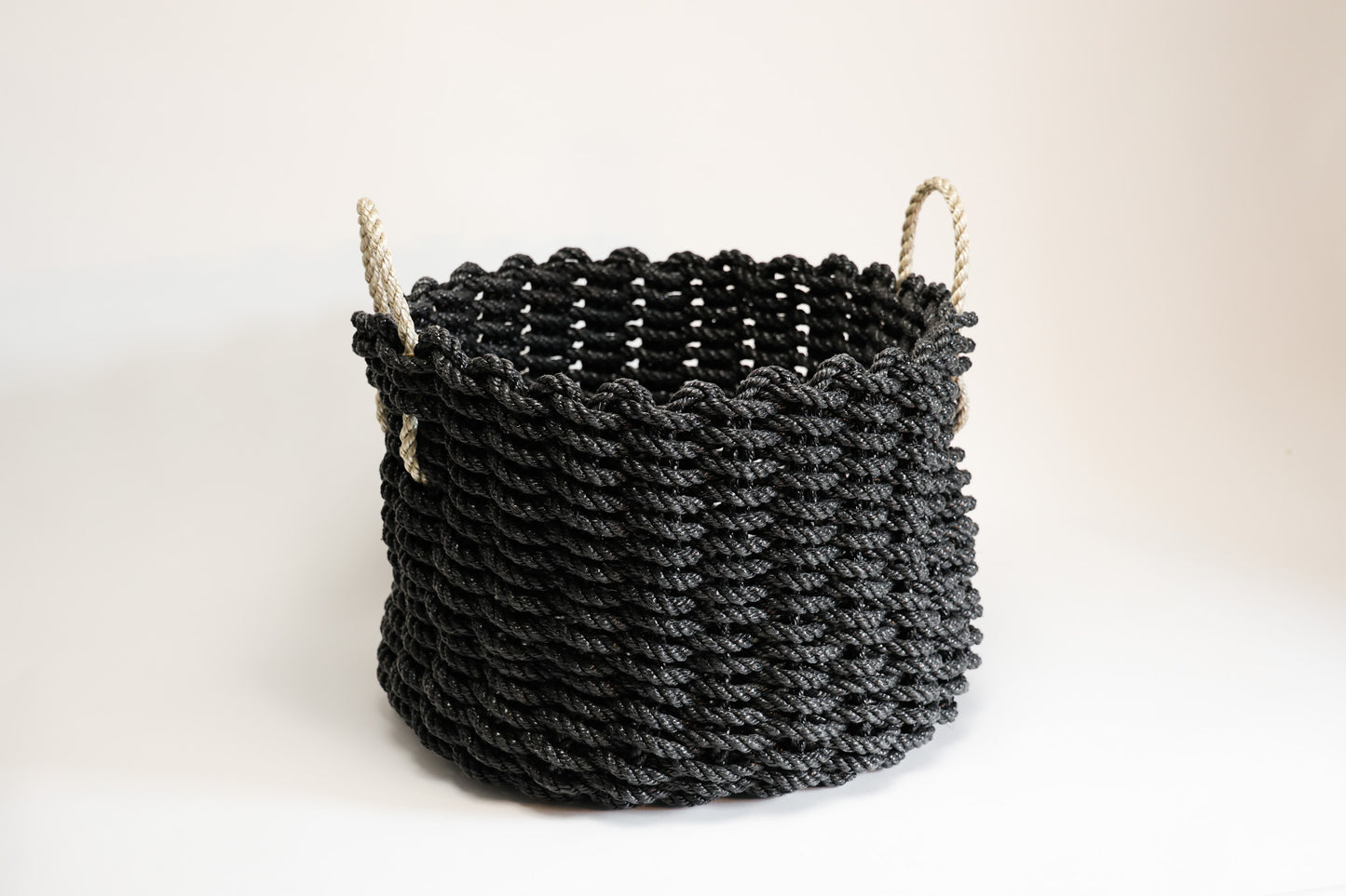 Charcoal w/Sand handles Heritage Rope Basket