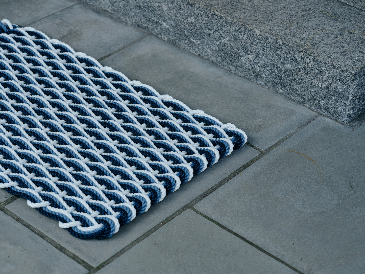 Pearl + Glacier Bay + Navy Doormat