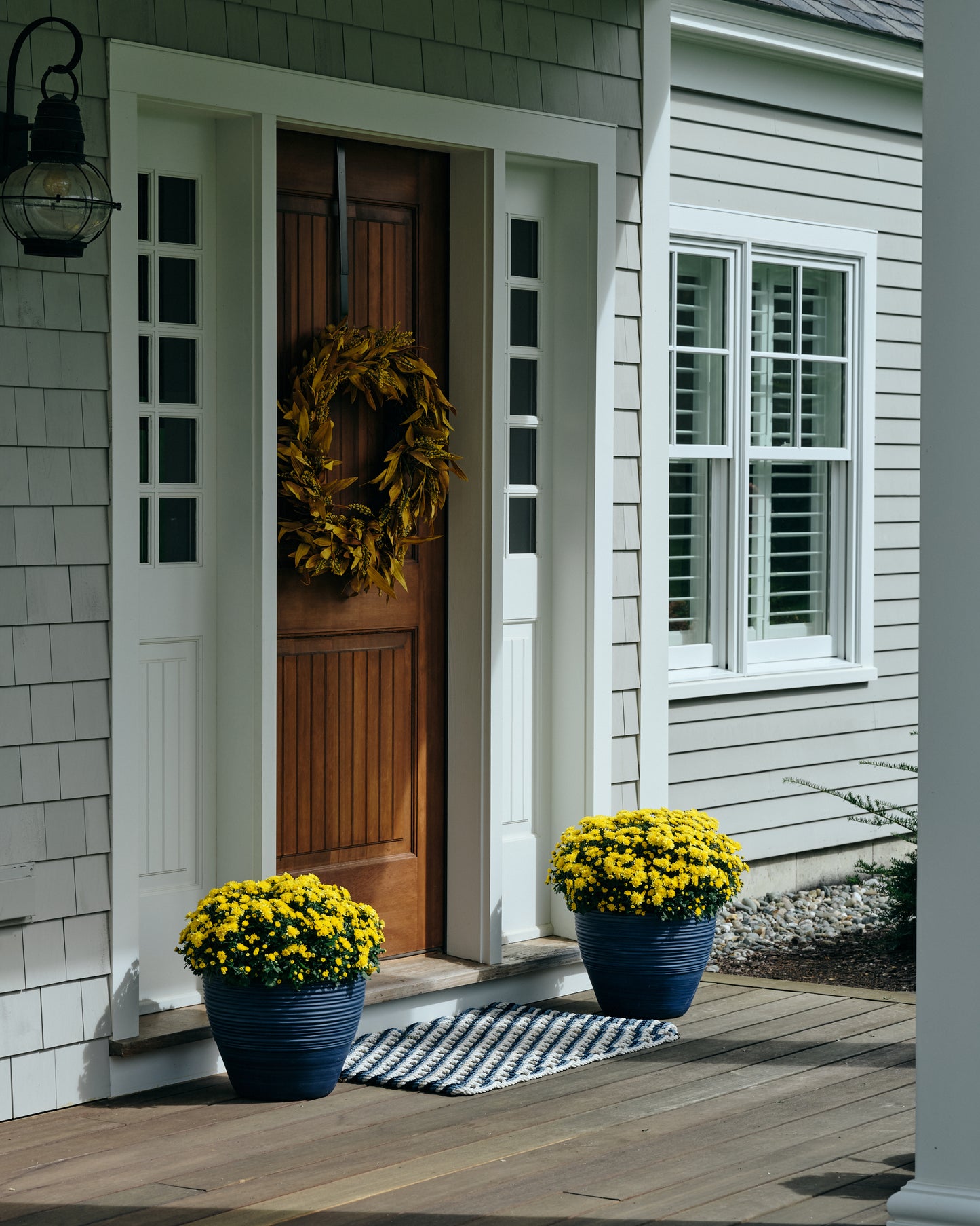 Pearl + Glacier Bay + Navy Doormat