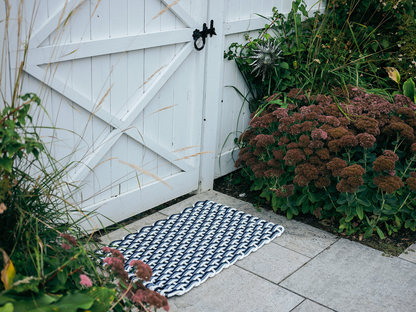 Pearl + Glacier Bay + Navy Doormat