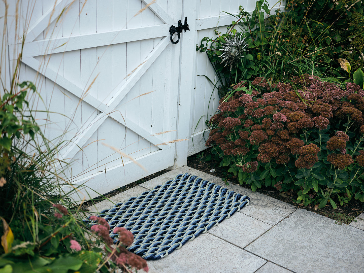 Sage + Glacier Bay + Navy Doormat