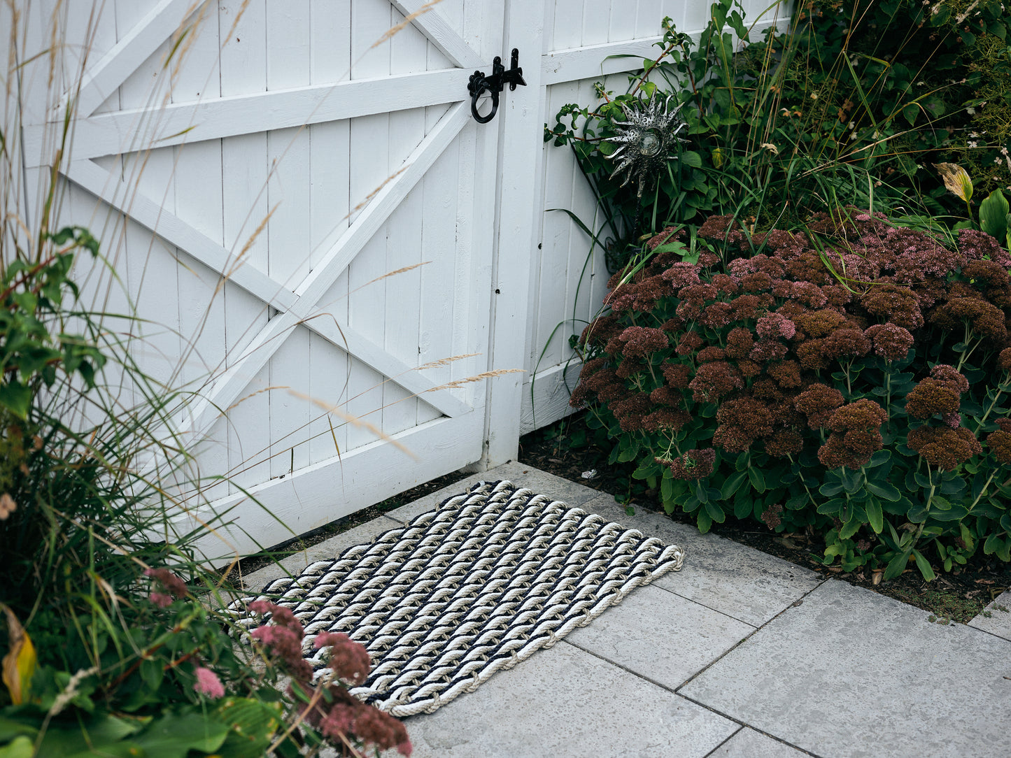 Sand + Pearl +Navy Doormat