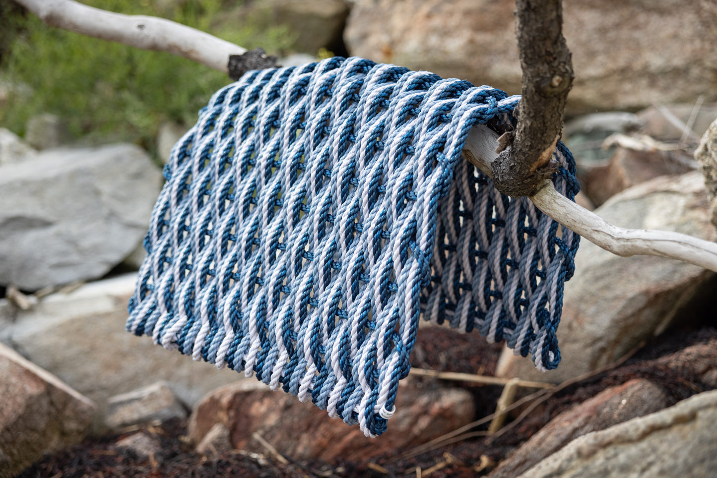 Navy + Lavender + Glacier Bay Doormat
