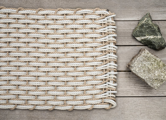 Sand + Fog Gray + Oyster Doormat