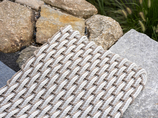 Sand + Fog Gray + Oyster Doormat