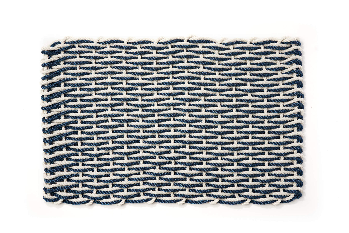 Oyster + Navy Doormat