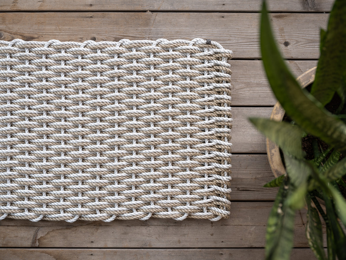 Fog Gray, Sand Doormat Woven Rope Doormats The Rope Co