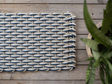 Load image into Gallery viewer, Sand + Pearl +Navy Doormat
