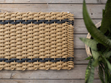 Load image into Gallery viewer, Wheat with Charcoal Stripes Doormat
