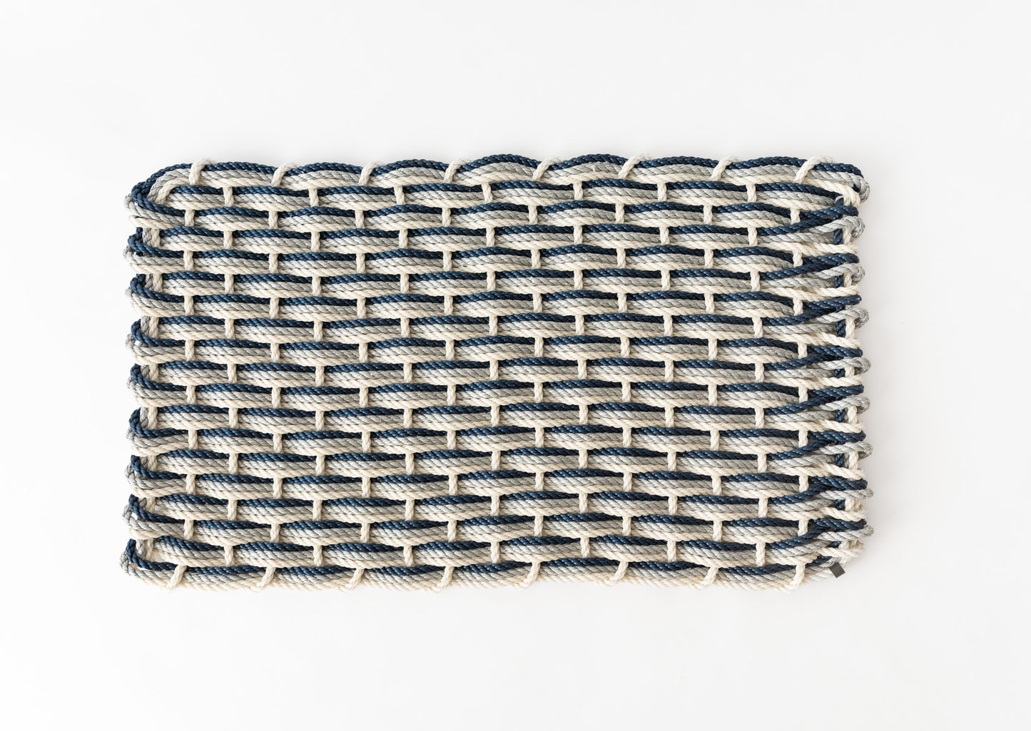 Oyster + Weathered Gray + Navy Doormat