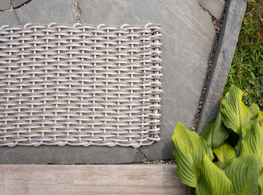 Fog Gray + Sand Doormat