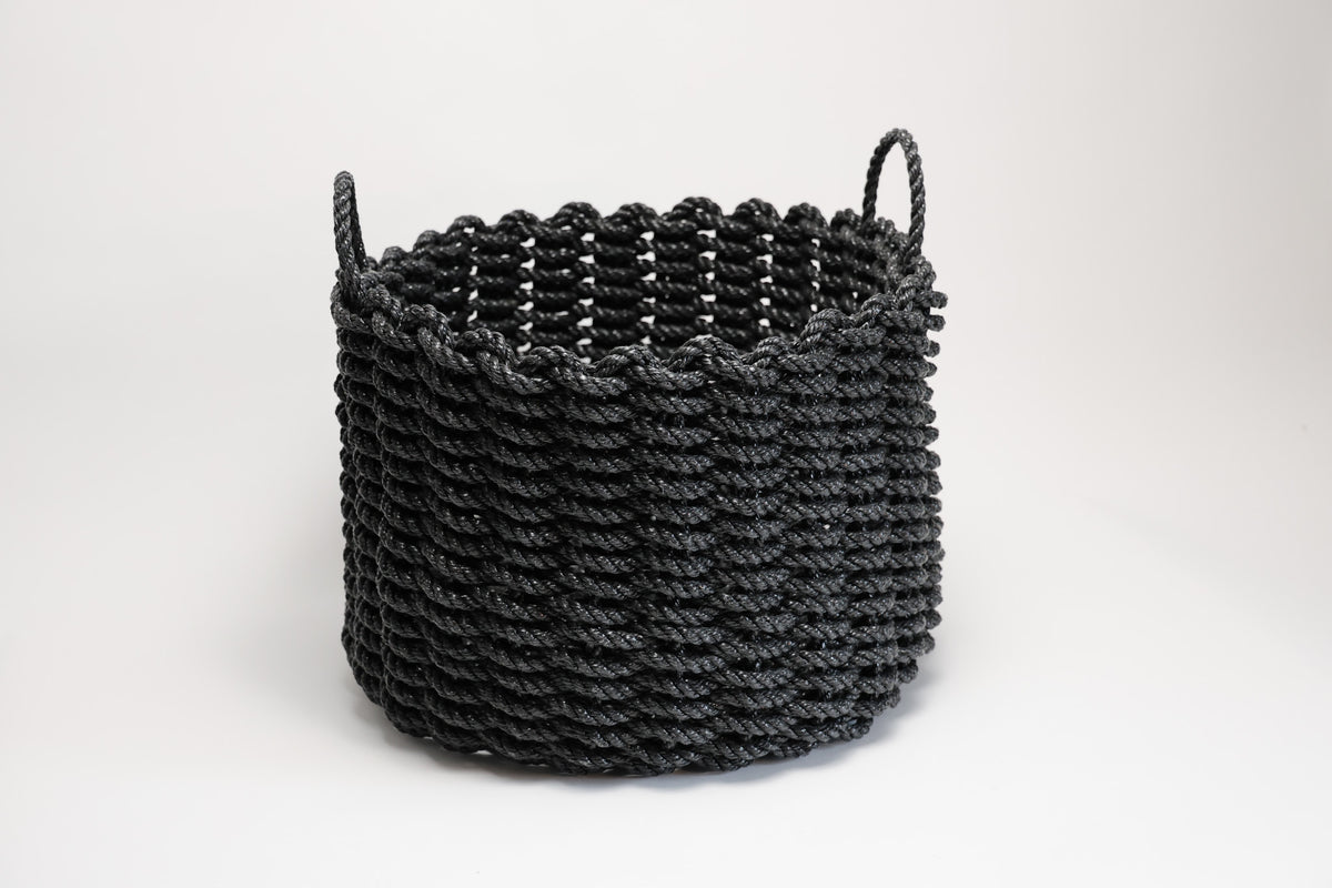 Heritage Rope Basket | Charcoal | The Rope Co