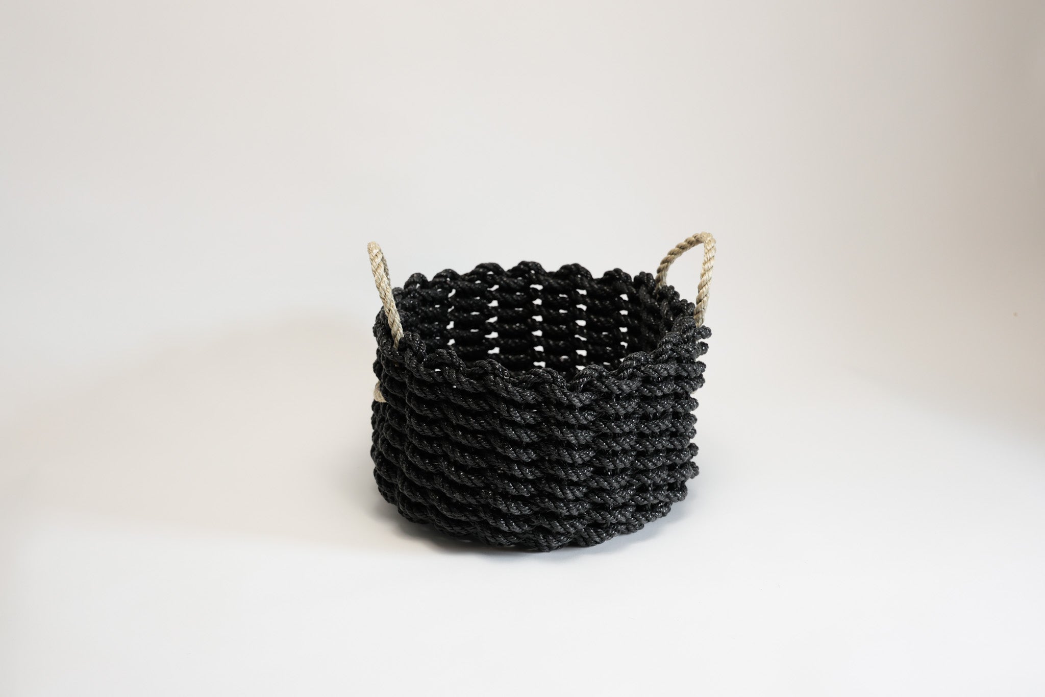 Rustic Rope Baskets Heritage Rope Basket | Charcoal | The Rope Co