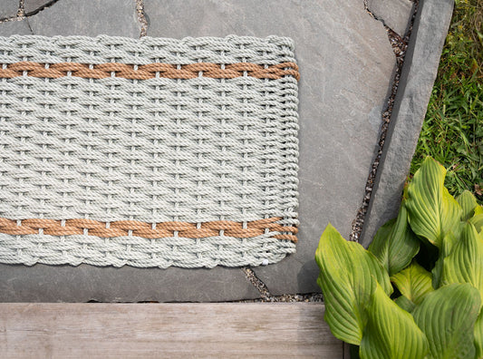 Sage with 2 Wheat Stripes Doormat