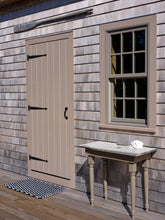 Load image into Gallery viewer, Fog Gray + Navy Doormat

