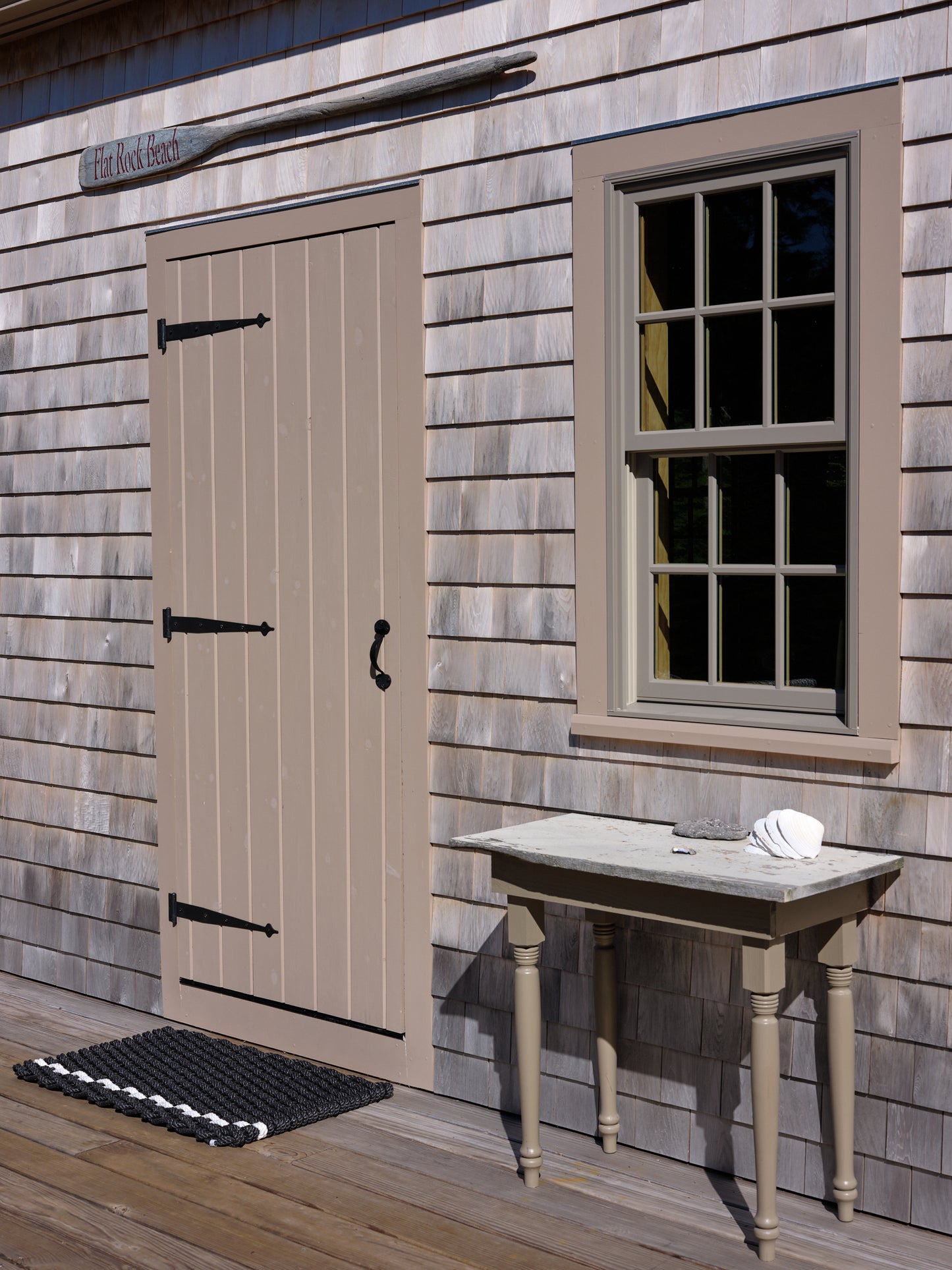 Charcoal with Pearl Stripe Doormat