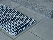 Load image into Gallery viewer, Fog Gray + Navy Doormat
