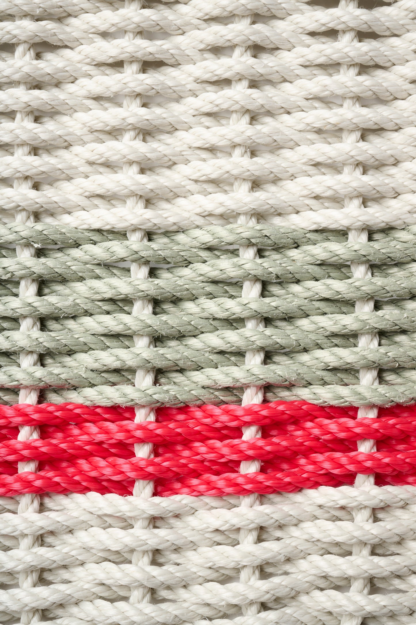 Oyster w/ Cherry + Sage Stripes Doormat