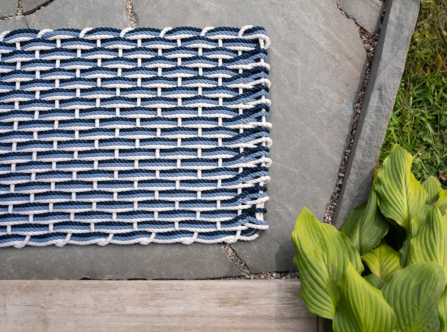 Pearl + Glacier Bay + Navy Doormat