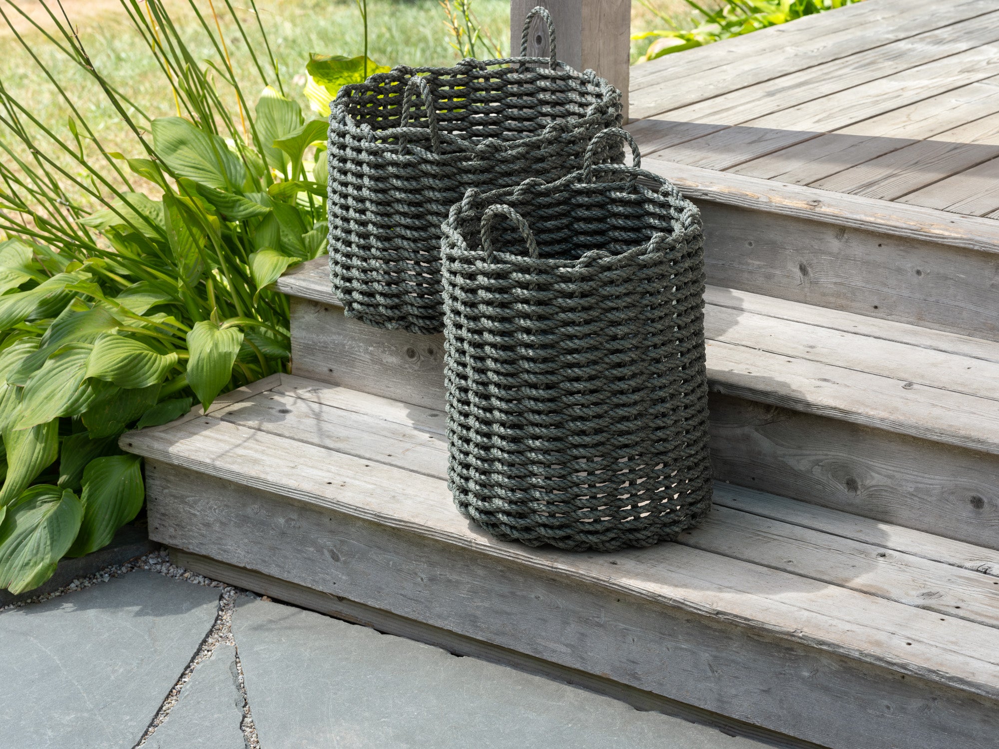 Rope Baskets | Hand Braided Lobster Rope Baskets | The Rope Co