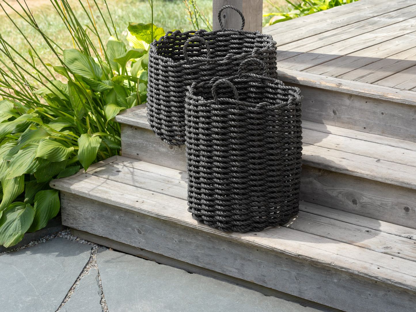 Charcoal Lobster Rope Basket