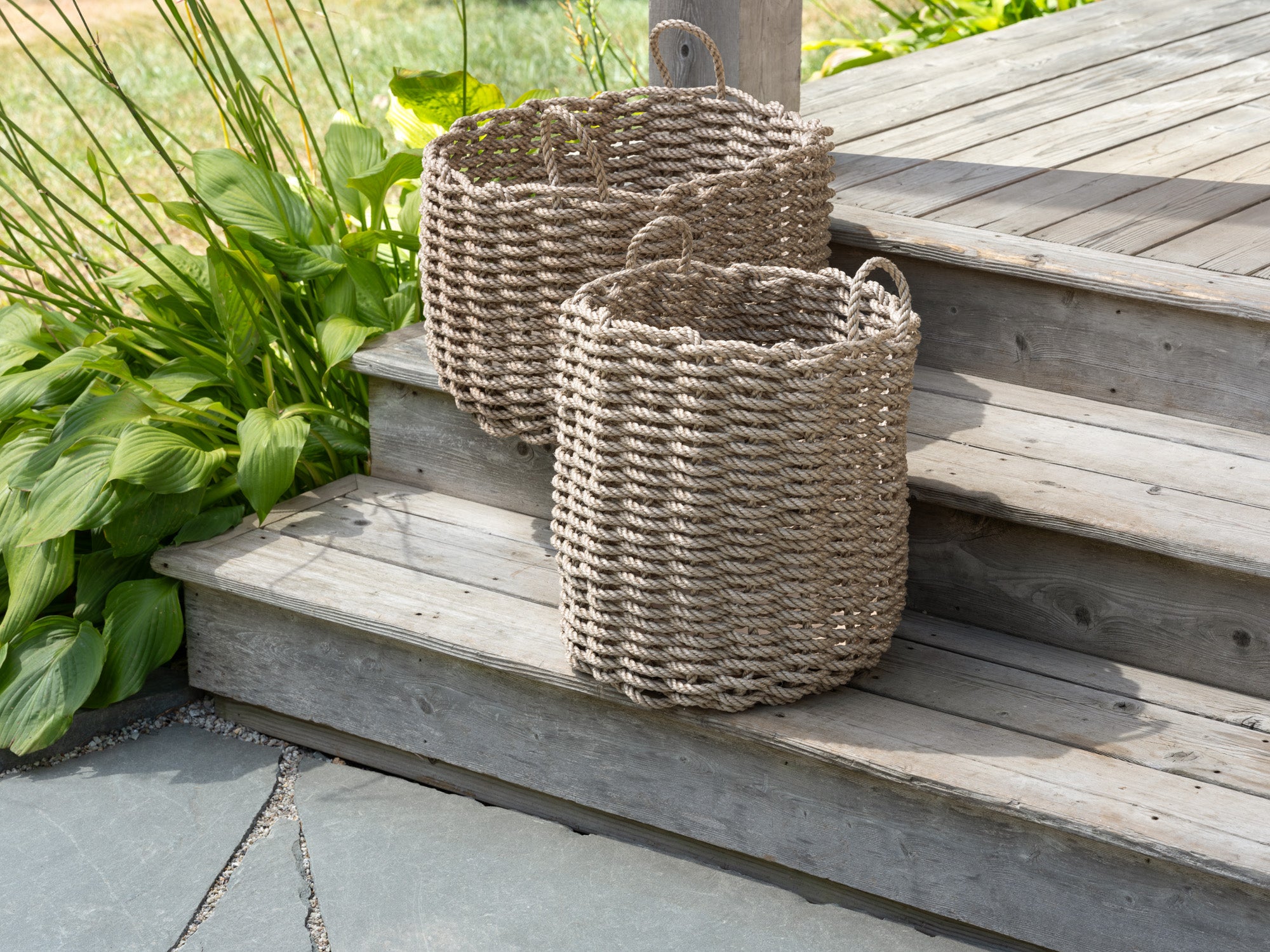 Braided Lobster Rope Basket | Sand | The Rope Co