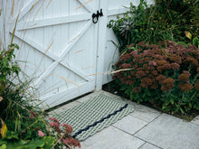 Load image into Gallery viewer, Sage with Navy Stripe Doormat
