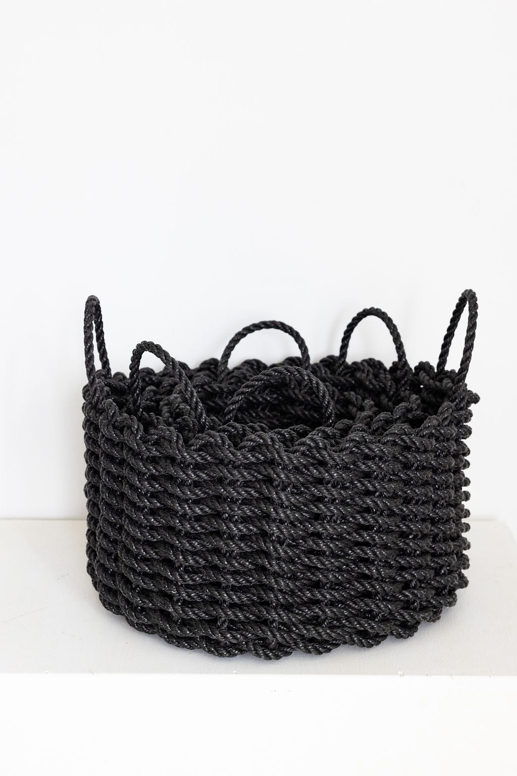 Charcoal w/Sand handles Heritage Rope Basket
