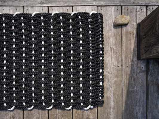 Charcoal w/ Pearl Weft Doormat