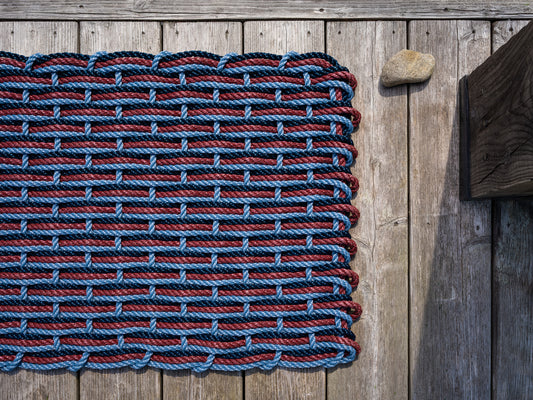 Glacier Bay + Pomegranate + Navy Doormat