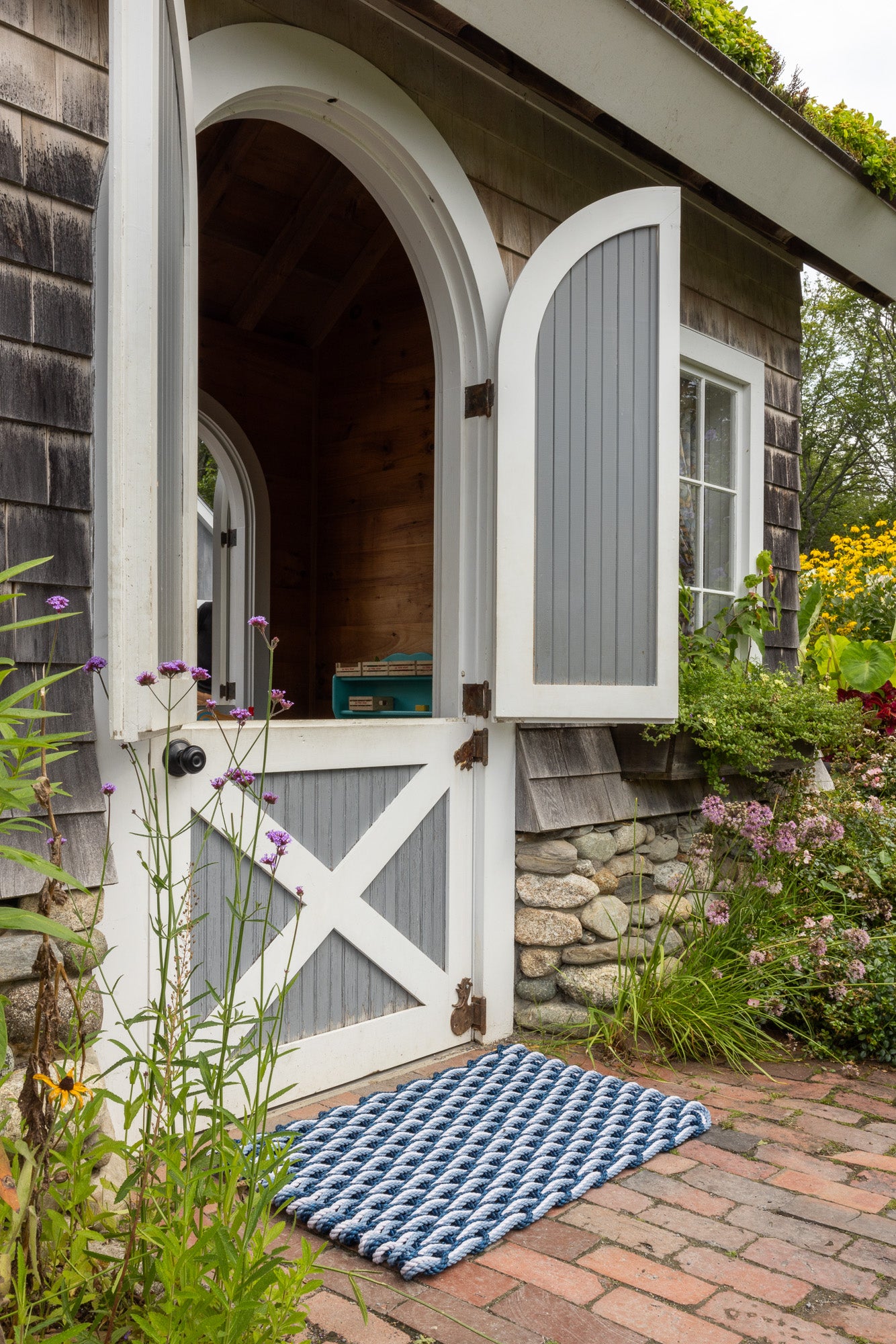 Navy + Lavender + Glacier Bay Doormat