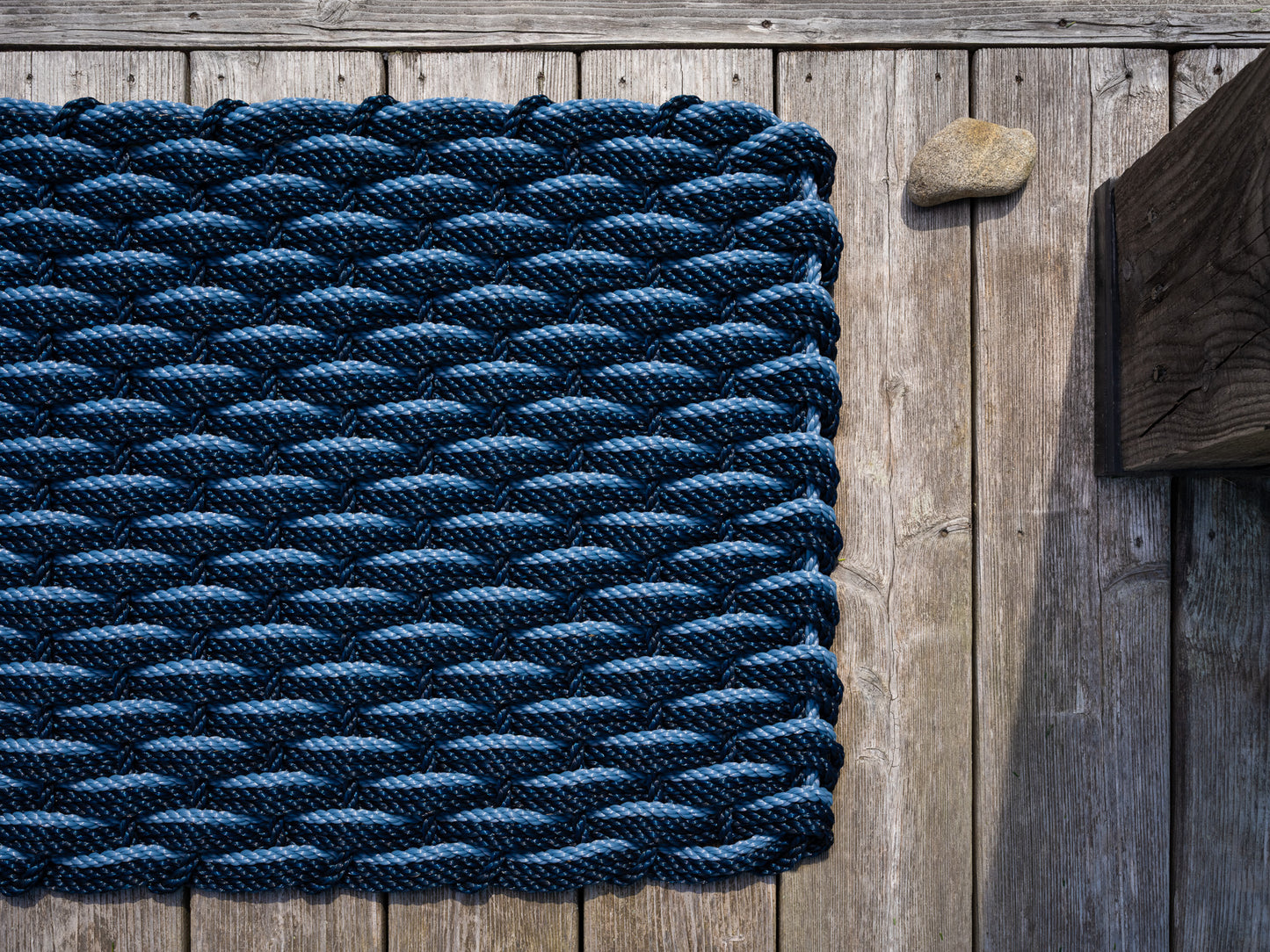 Navy + Navy + Glacier Bay Doormat