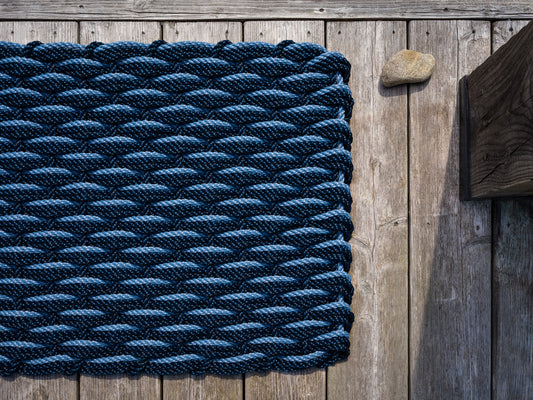 Navy + Navy + Glacier Bay Doormat