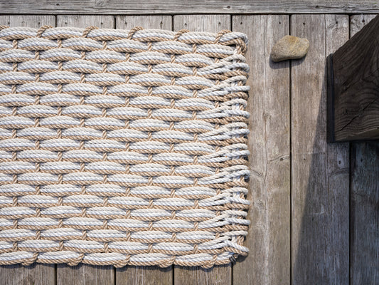 Sand + Fog Gray + Oyster Doormat