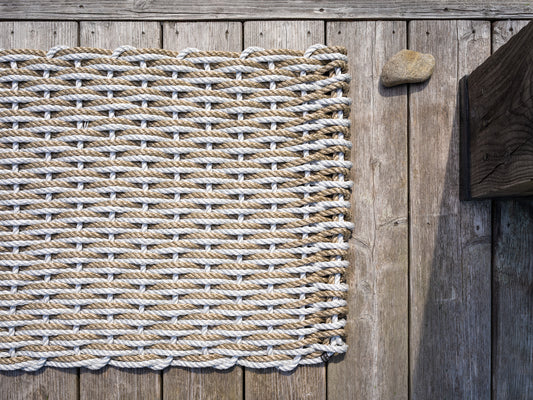 Fog Gray + Sand Doormat