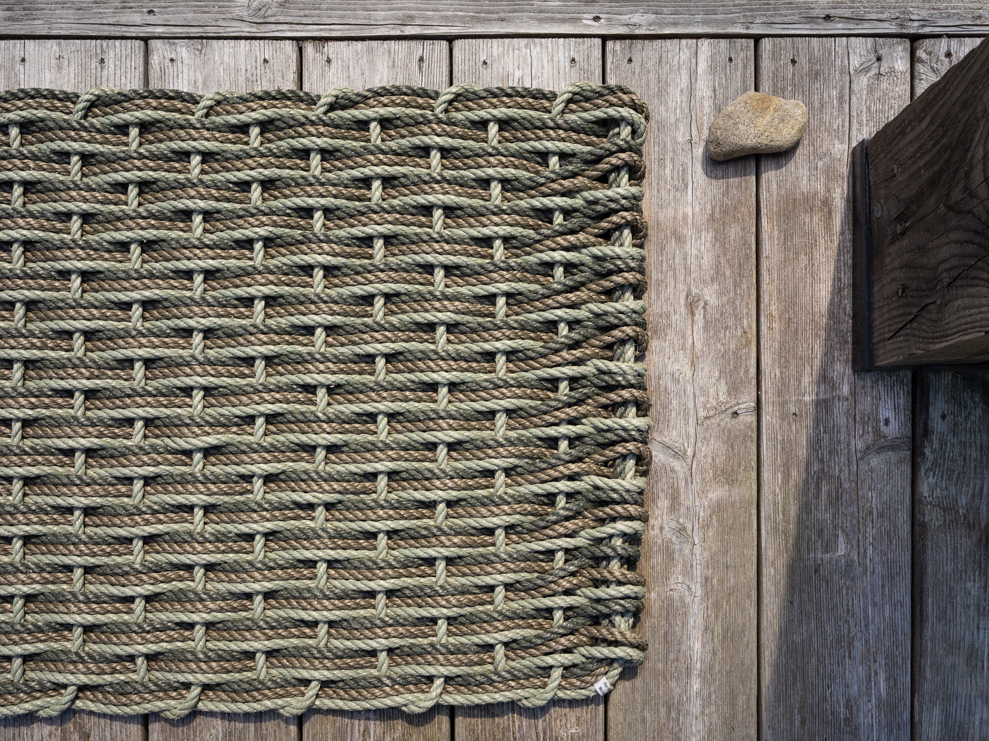 Sage + Mushroom + Blue Spruce| Woven Lobster Rope Doormats | The