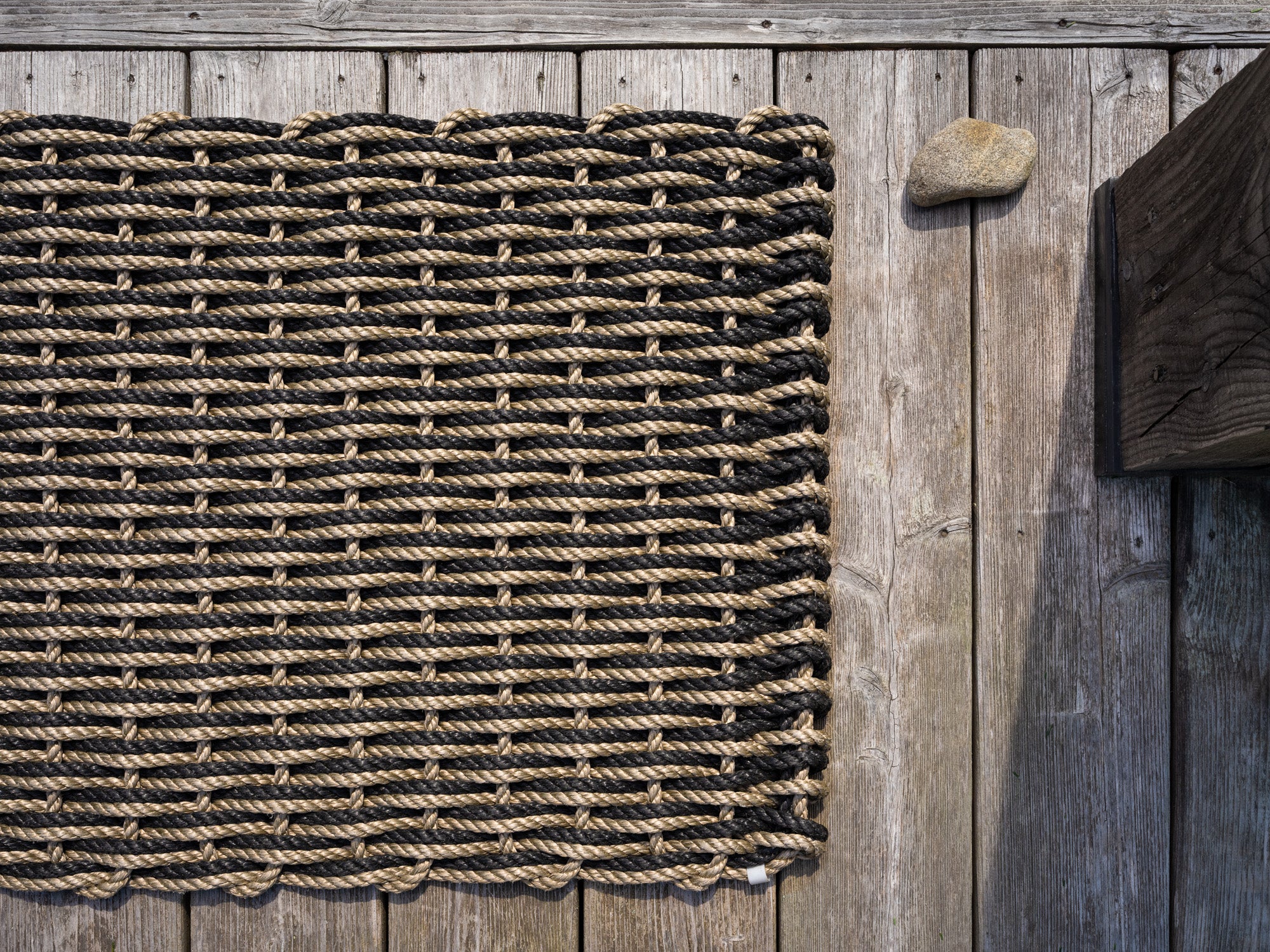 Lobster Rope Doormat | Sand + Charcoal | The Rope Co