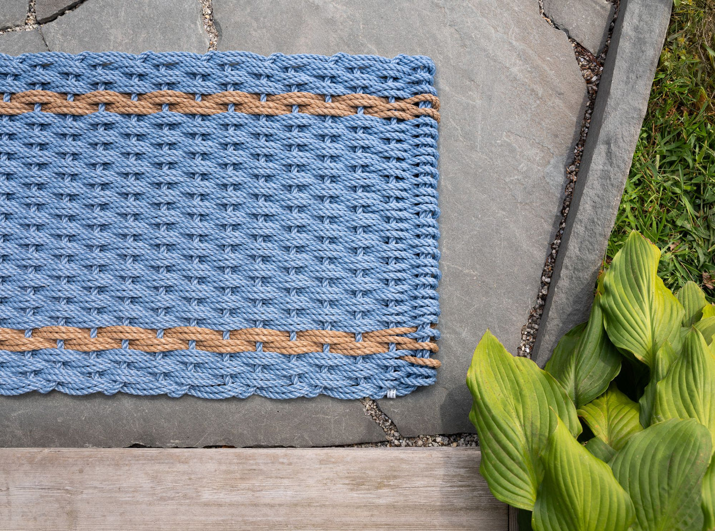 Glacier Bay with 2 Wheat Stripes Doormat