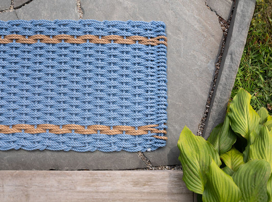 Glacier Bay with 2 Wheat Stripes Doormat