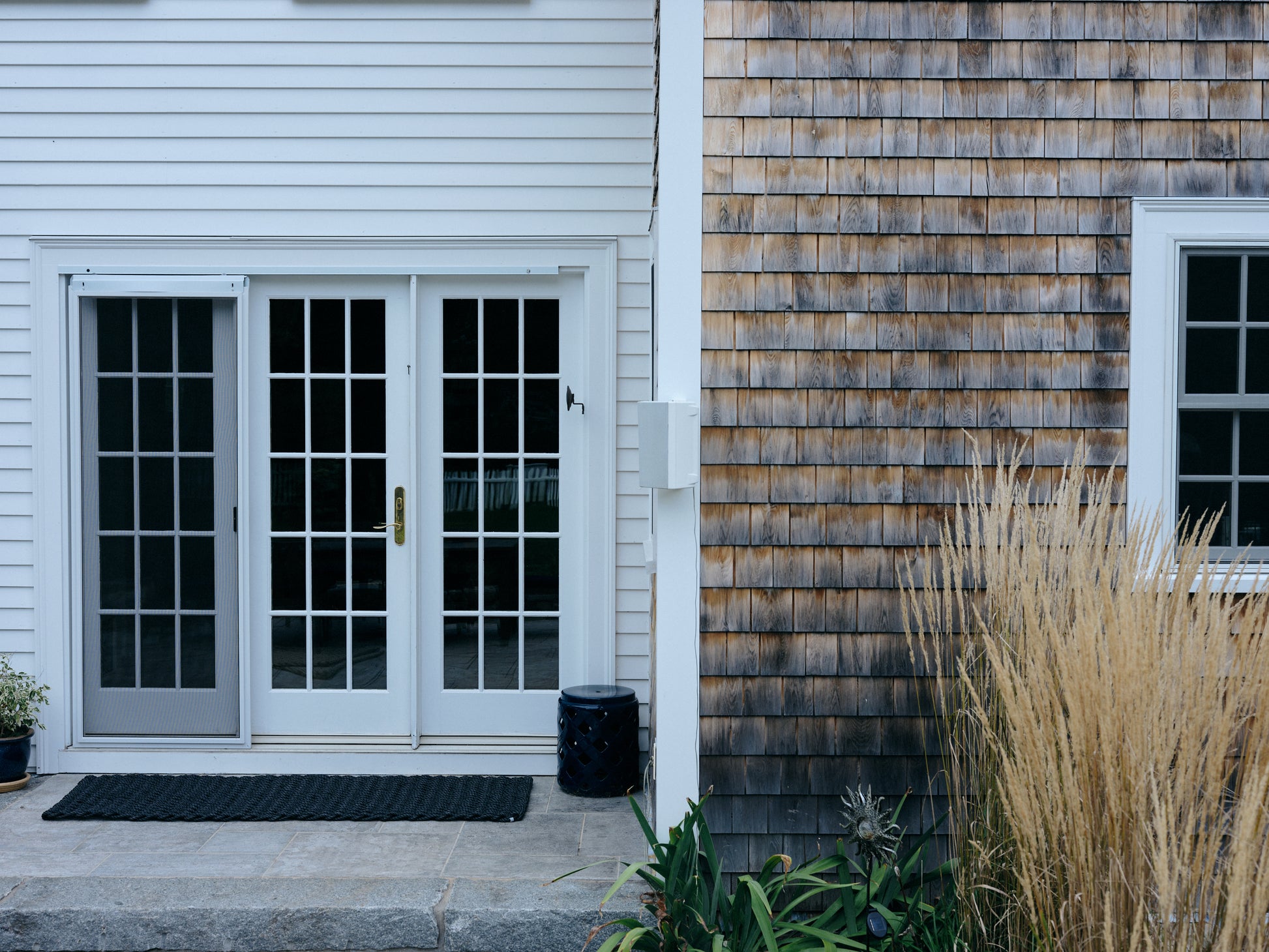 Charcoal, Pearl Stripe, Woven Rope Doormats